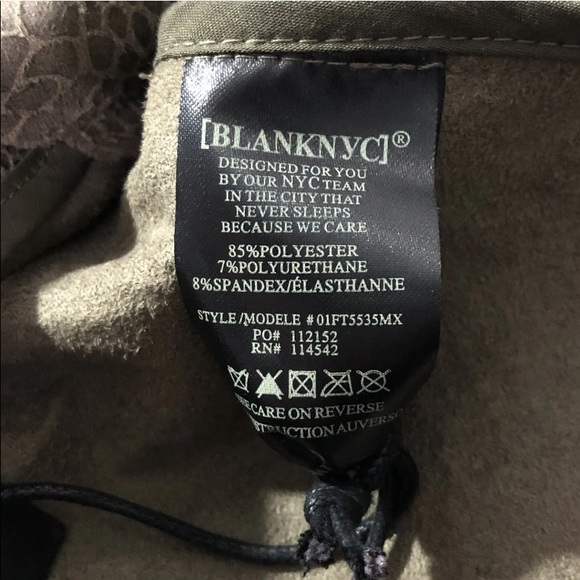 🐊BLANK NYC Olive Faux Suede Croc Fast Play Jacket Draped Cardigan Size M🐊 - Picture 6 of 7